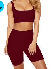 Load image into Gallery viewer, Crop Top Tank Top and Bicycle Shorts