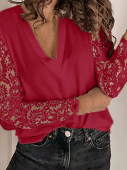 Load image into Gallery viewer, Lace Long Sleeve Top