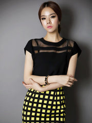 Load image into Gallery viewer, Sheer Detailed Top