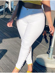 Load image into Gallery viewer, Lace-Up Jeans