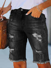 Load image into Gallery viewer, Ripped Jeans Shorts