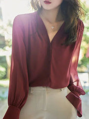 Load image into Gallery viewer, Sheer Long Sleeve Blouse