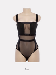 Load image into Gallery viewer, Black Sheer Bodysuit