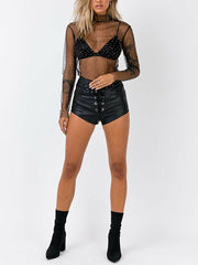 Load image into Gallery viewer, Turtleneck Sheer Top