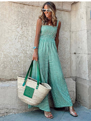 Load image into Gallery viewer, Plaid Jumpsuit