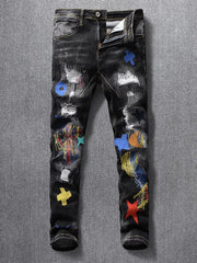 Load image into Gallery viewer, Streetwear Fashion Men Jeans Slim Fit