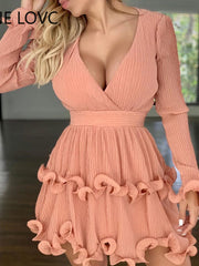 Load image into Gallery viewer, Ruffles Long Sleeve Dress