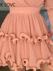 Load image into Gallery viewer, Ruffles Long Sleeve Dress