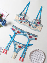 Load image into Gallery viewer, Sheer Embroidered Lingerie Set