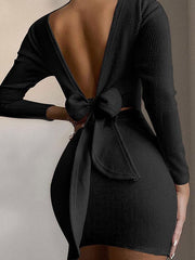 Load image into Gallery viewer, Back Knot Mini Dress