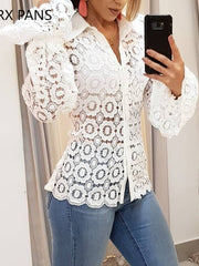 Load image into Gallery viewer, Long Sleeve Lace Top