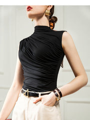 Load image into Gallery viewer, Gathered Turtleneck Top