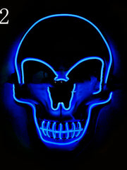 Load image into Gallery viewer, Skull LED Glowing Halloween Mask