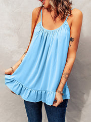 Load image into Gallery viewer, Ruffled Spaghetti Strap Tank