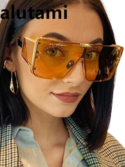 Load image into Gallery viewer, Oversized Square Flat Sunglasses For Women