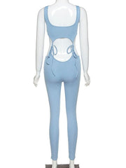 Load image into Gallery viewer, Four Point Lace Ties Bodycon Bodysuit