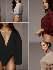 Load image into Gallery viewer, Deep V-Neck Bodysuit