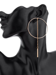 Load image into Gallery viewer, Tassel Pendant Hoop Earrings