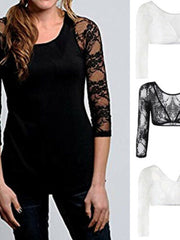 Load image into Gallery viewer, Sheer Lace Shrug