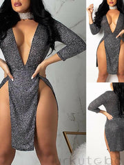 Load image into Gallery viewer, Sparkly Sequin Glitter Dress Bodycon - vendach