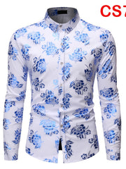 Load image into Gallery viewer, Flower Print Long Sleeve Shirt