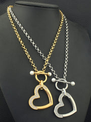 Load image into Gallery viewer, Stainless Steel Heart Pendant Necklace