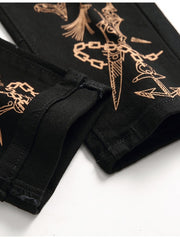 Load image into Gallery viewer, Print Graphic Jeans