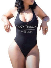 Load image into Gallery viewer, THICK THIGHS SAVE LIVES One Piece Swimsuit