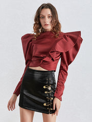 Load image into Gallery viewer, Faux Leather Mini Skirt