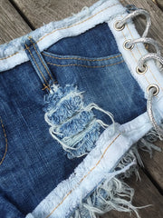 Load image into Gallery viewer, Denim Micro Short