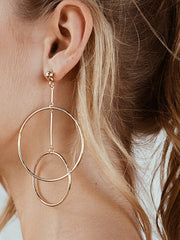 Load image into Gallery viewer, Double Circle Earrings