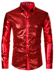 Load image into Gallery viewer, Long Sleeve Sequin Shirt