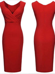Load image into Gallery viewer, Sleeveless Knee-Length Bodycon Dresse - vendach