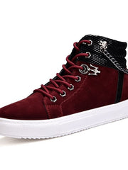 Load image into Gallery viewer, Men's High-Top Sneakers with Chain