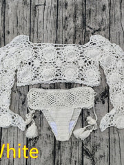 Load image into Gallery viewer, Crochet Long Sleeved Bikini