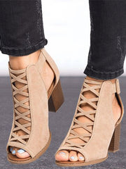 Load image into Gallery viewer, Exposed Toe High-Heel  Shoes