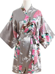 Load image into Gallery viewer, Floral Print Kimono Robe