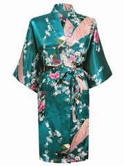 Load image into Gallery viewer, Floral Print Kimono Robe
