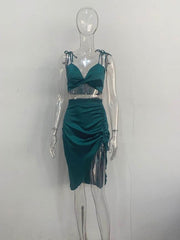 Load image into Gallery viewer, Two Piece Set (Top and Skirt)