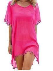 Load image into Gallery viewer, Tassels Beach Wear Swimsuit Cover Up - vendach