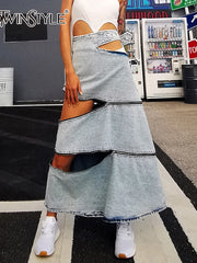Load image into Gallery viewer, Loose Denim Skirt W/ Zipper