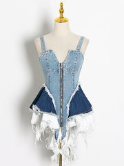 Load image into Gallery viewer, Patchwork Denim Top
