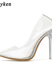 Load image into Gallery viewer, Clear High Heel Shoes