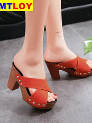 Load image into Gallery viewer, Open-Toed Clogs