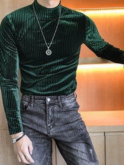 Load image into Gallery viewer, Velvet Turtleneck T-Shirt