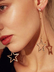 Load image into Gallery viewer, Chain Star Earrings
