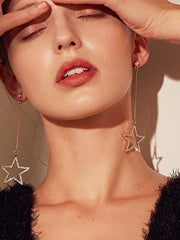 Load image into Gallery viewer, Chain Star Earrings