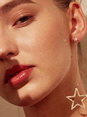 Load image into Gallery viewer, Chain Star Earrings