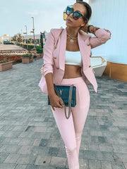 Load image into Gallery viewer, Double-Breasted Pant Suit