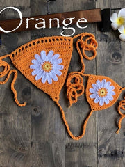 Load image into Gallery viewer, Crochet Flower Bikini